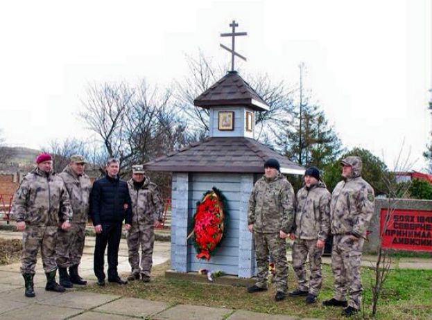 Открытие Часовенного столба в память о бойцах и командирах погибших в годы войны